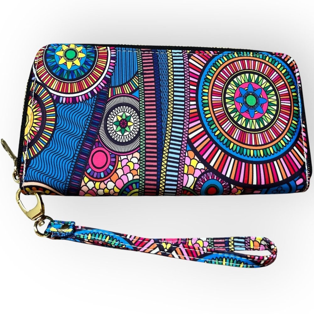 Colorful Geometric Clutch Wristlet